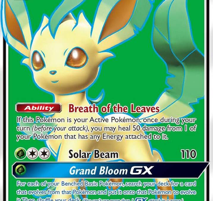 shiny leafeon pokemon card VMAX RRR Pokmon Hit Points200 HP Form Leafeon ex (Wisdom of Sea