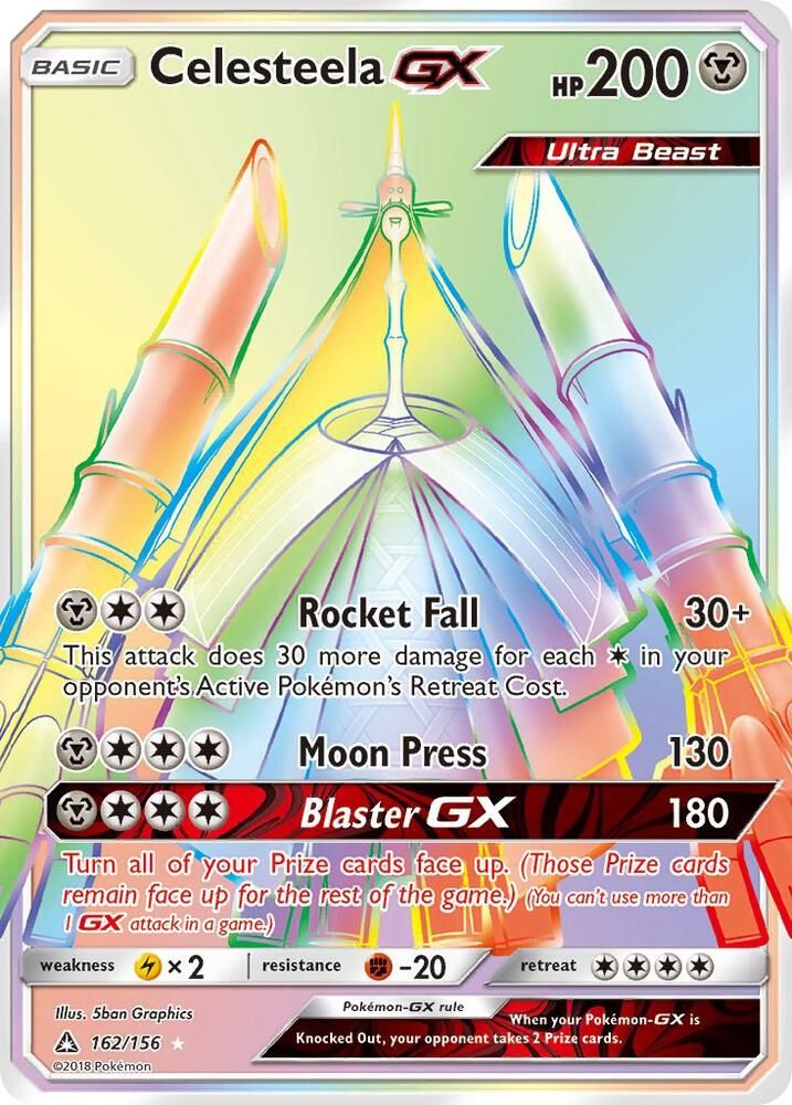Celesteela GX Secret Rare - SM - Ultra Prism Real Time Price Data.