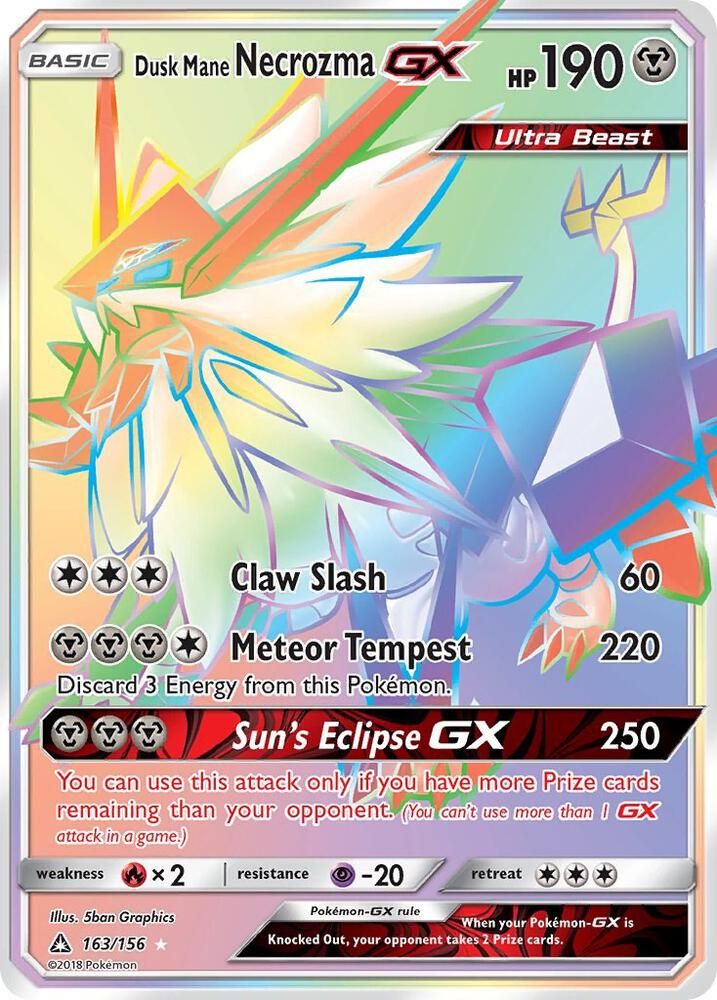 Dusk Mane Necrozma GX Secret Rare - SM - Ultra Prism Real Time Price Data.