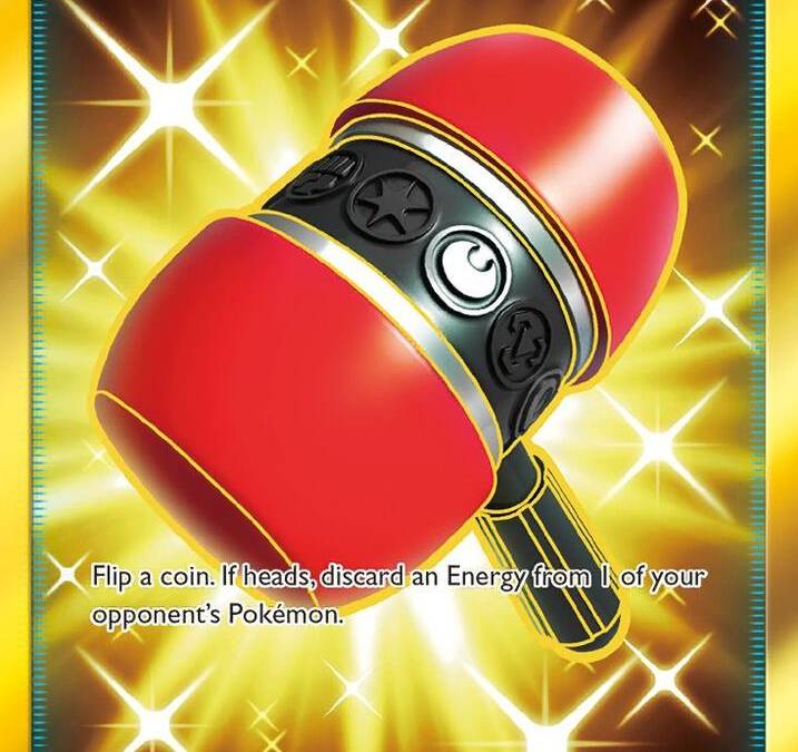 gold hammer pokemon card TCG Prize Pack 159/202 Crushing Twilight Masquerade Enhanced Hammer Crushing Hammer Secret Rare -