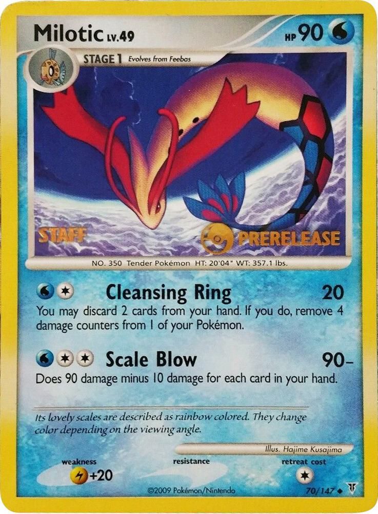Milotic 70 147 Prerelease Staff - Nintendo Promos Real Time Price