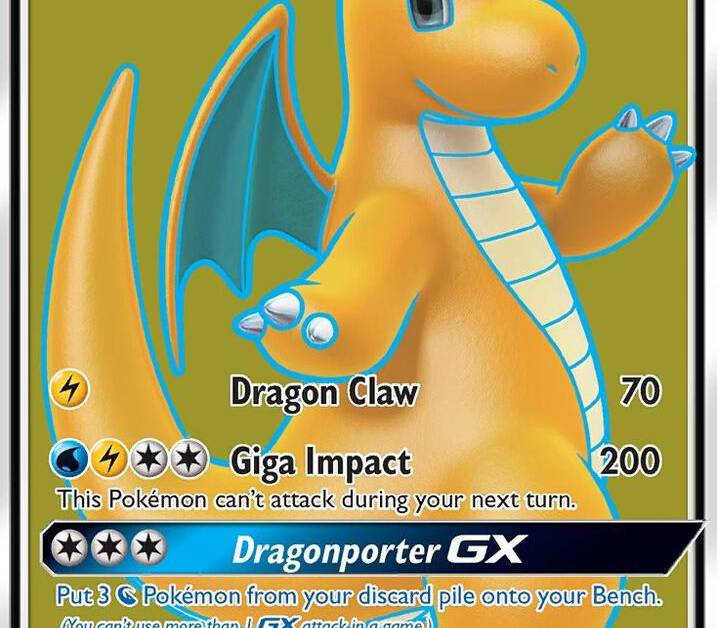 pokemon cards dragonite gx Full Art (Singles) PokePort Colorless Dragon Claw (130) Colorless Dragonite-GX (Unified Minds 152) -