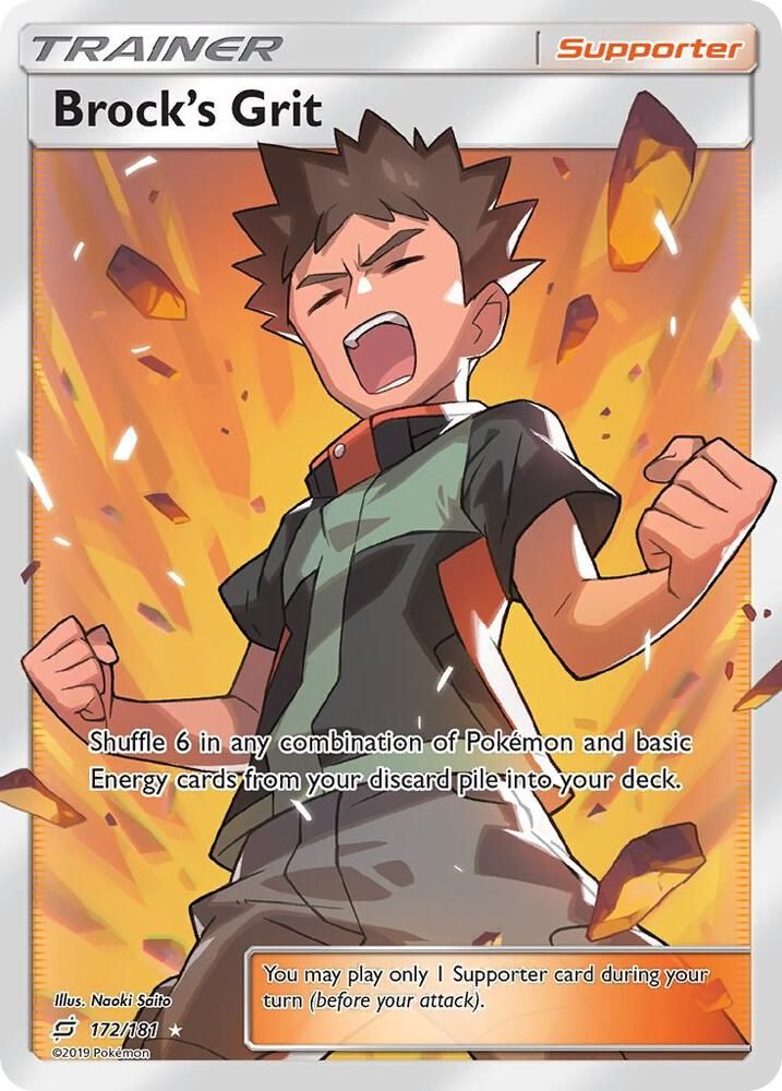 brock's grit pokemon card FULL ART Brock's Grit ULTRA RARE 107/108 Evolutions Holo Foil Pokemon  Trainer LP