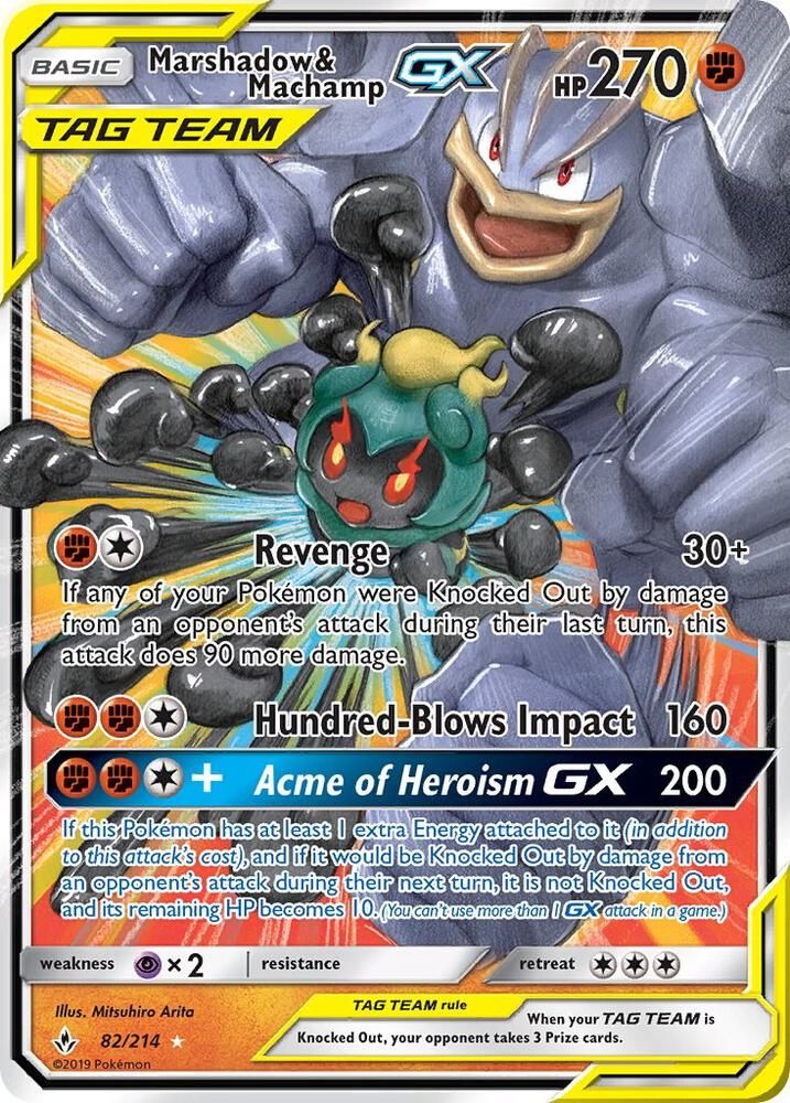 Marshadow and Machamp GX - SM - Unbroken Bonds Real Time Price Data.