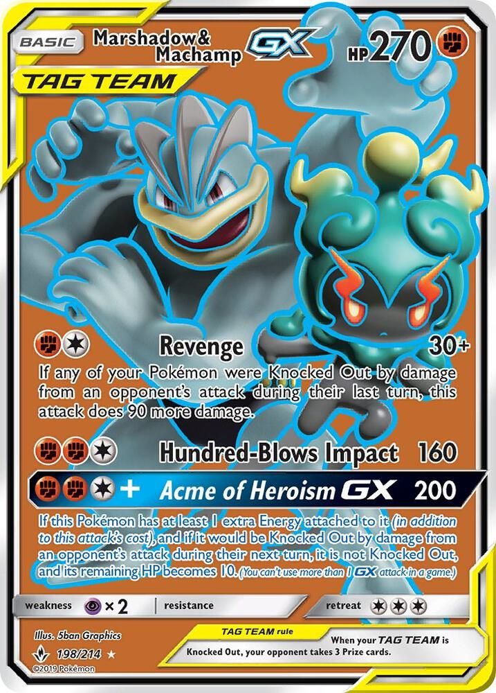 Marshadow and Machamp GX 198 Full Art - SM - Unbroken Bonds Real Time Price  Data.
