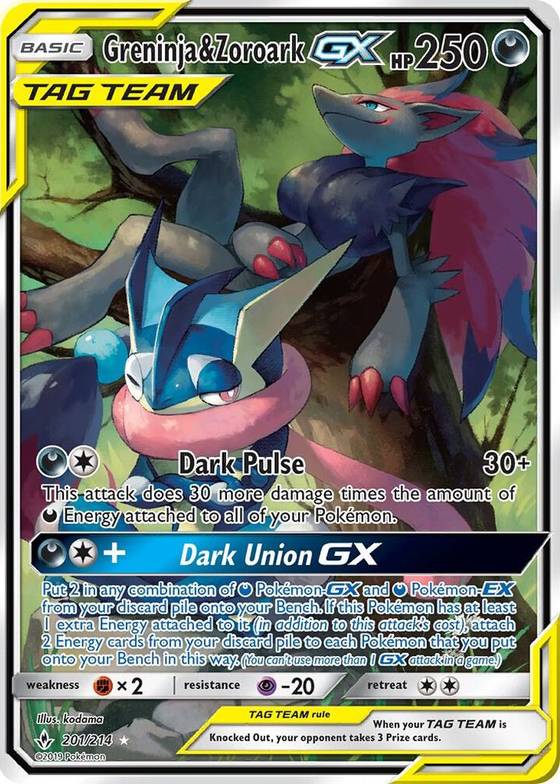 Greninja and Zoroark GX 201 Alternate Full Art - SM - Unbroken Bonds Real Time Price Data. Greninja and Zoroark GX 201 Alternate Full Art - SM - Unbroken Bonds Real Time Price Data.