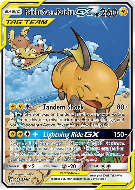 Raichu and Alolan Raichu GX Alternate Full Art - SM - Unified Minds Real Time Price Data. Raichu and Alolan Raichu GX Alternate Full Art - SM - Unified Minds Real Time Price Data.