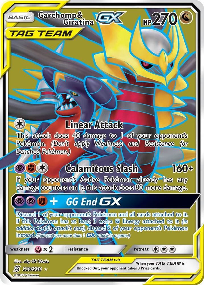 giratina gx pokemon card Pokémon TCG: Power Partnership Tin (Garchomp & GX) This fantastic tin contains a standout TAG TEAM Pokémon Garchomp & Giratina GX -