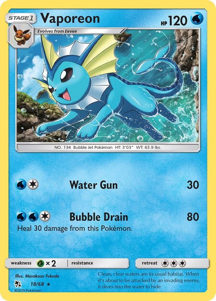 Vaporeon - Hidden Fates Real Time Price Data.