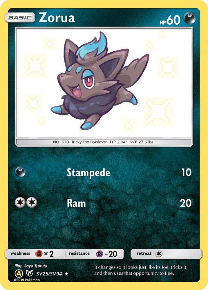 Zorua - Hidden Fates: Shiny Vault Real Time Price Data.