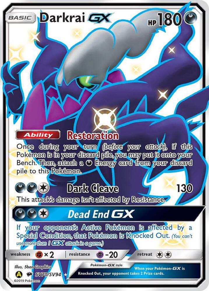 Darkrai GX - Hidden Fates: Shiny Vault Real Time Price Data.