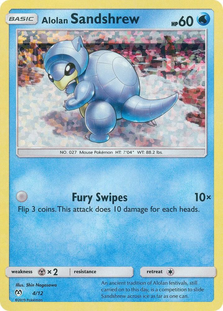 Alolan Sandshrew 4 12 - McDonald's Promos 2019 Real Time Price Data.