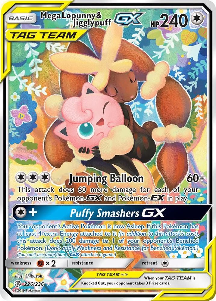 Mega Lopunny and Jigglypuff GX Alternate Full Art - SM - Cosmic