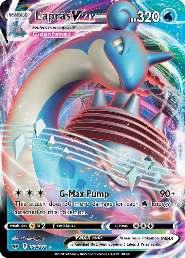 Lapras VMAX - SWSH01: Sword & Shield Base Set Real Time Price Data.