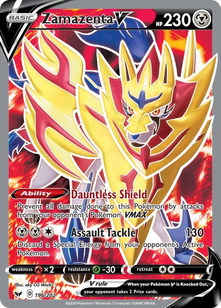 Zamazenta V Full Art - SWSH01: Sword & Shield Base Set Real Time