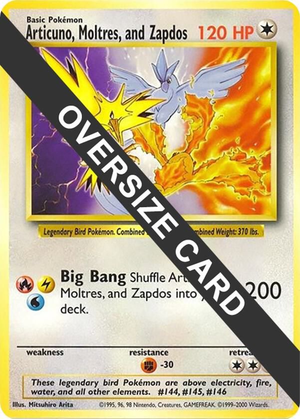 Articuno Moltres and Zapdos Warner Bros Promo - Jumbo Cards Real