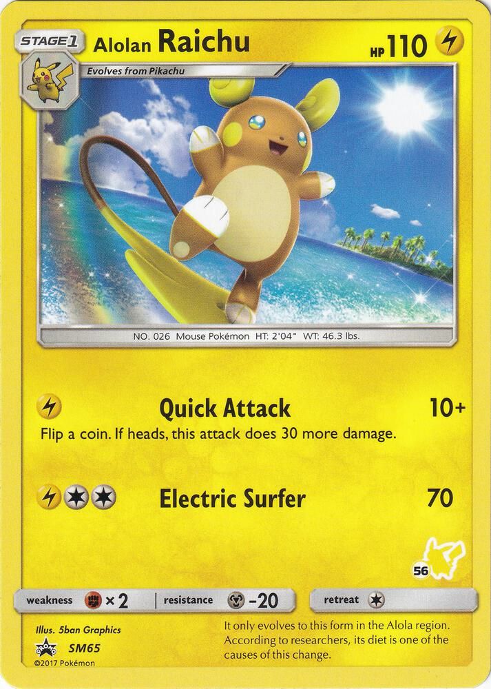 Alolan Raichu SM65 56 Pikachu Stamped - Battle Academy Real Time Price Data.
