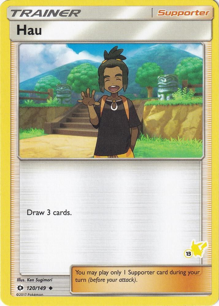hau pokemon card value Hau 120 149 13 Pikachu Stamped