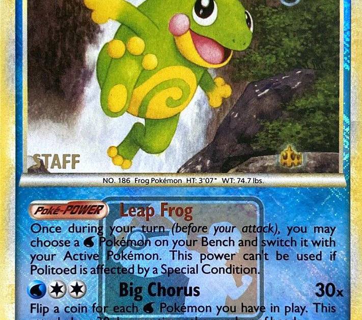 Politoed 7 95 League Promo Staff - League & Championship Cards Real Time Price Data. Politoed 7 95 League Promo Staff - League & Championship Cards Real Time Price Data.