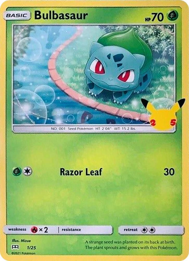 Bulbasaur 1 25 - McDonald's 25th Anniversary Promos Real Time Price Data.