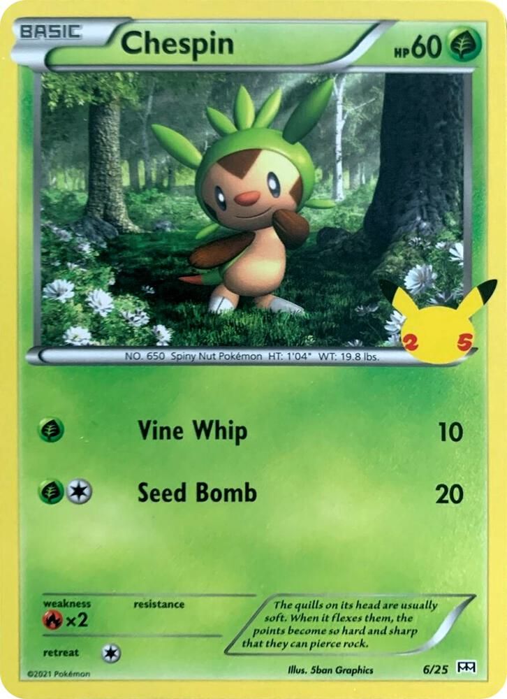 Chespin 6 25 - McDonald's 25th Anniversary Promos Real Time Price Data.