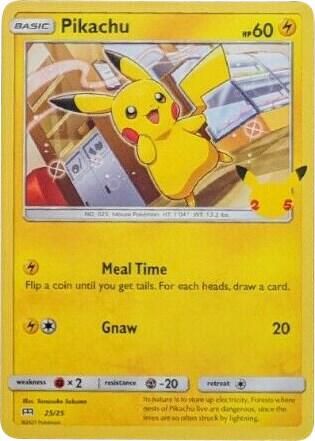 Pikachu 25 25 - McDonald's 25th Anniversary Promos Real Time Price