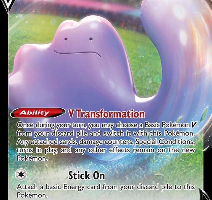 ditto v pokemon card Pokemon TCG - Ditto V Shining Fates Full Art Holo Card 050/072 main image 1