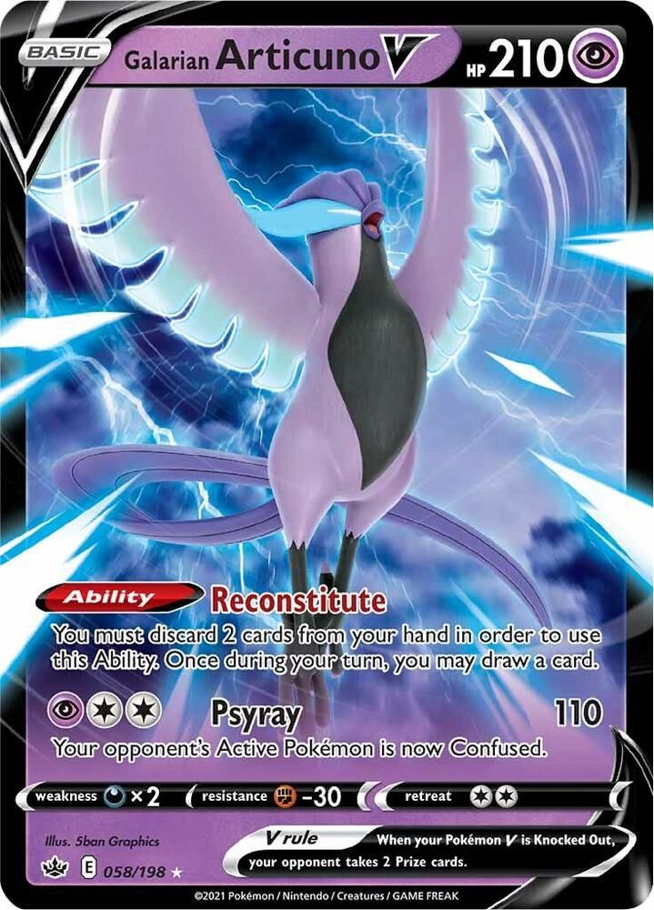 Galarian Articuno V - SWSH06: Chilling Reign Real Time Price Data.