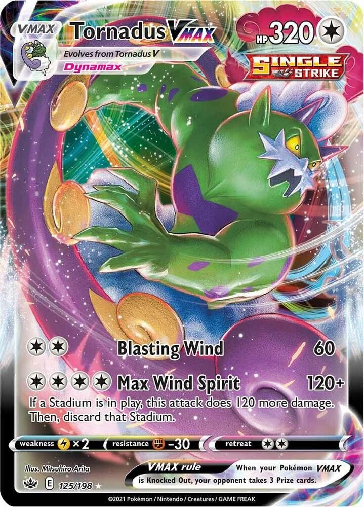 tornadus vmax pokemon card value Sword & Shield Chilling Reign main image 1