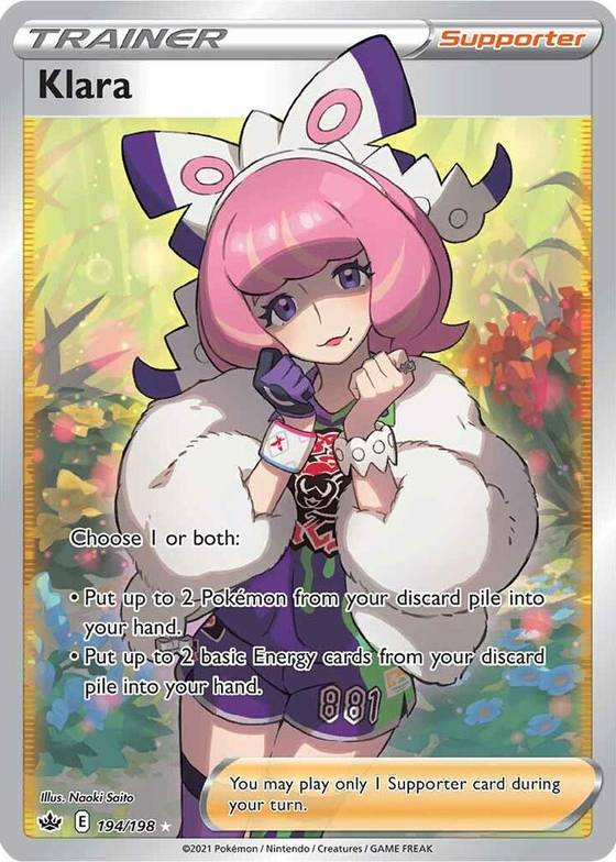 Klara Full Art - SWSH06: Chilling Reign Real Time Price Data. Klara Full Art - SWSH06: Chilling Reign Real Time Price Data.