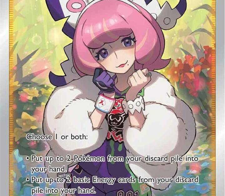 pokemon klara rare league card 2021 194/198Full Art Chilling Reign Put up to 2 basic Energy cards from your discard pile into your hand Pokemon Sword Part 46 /