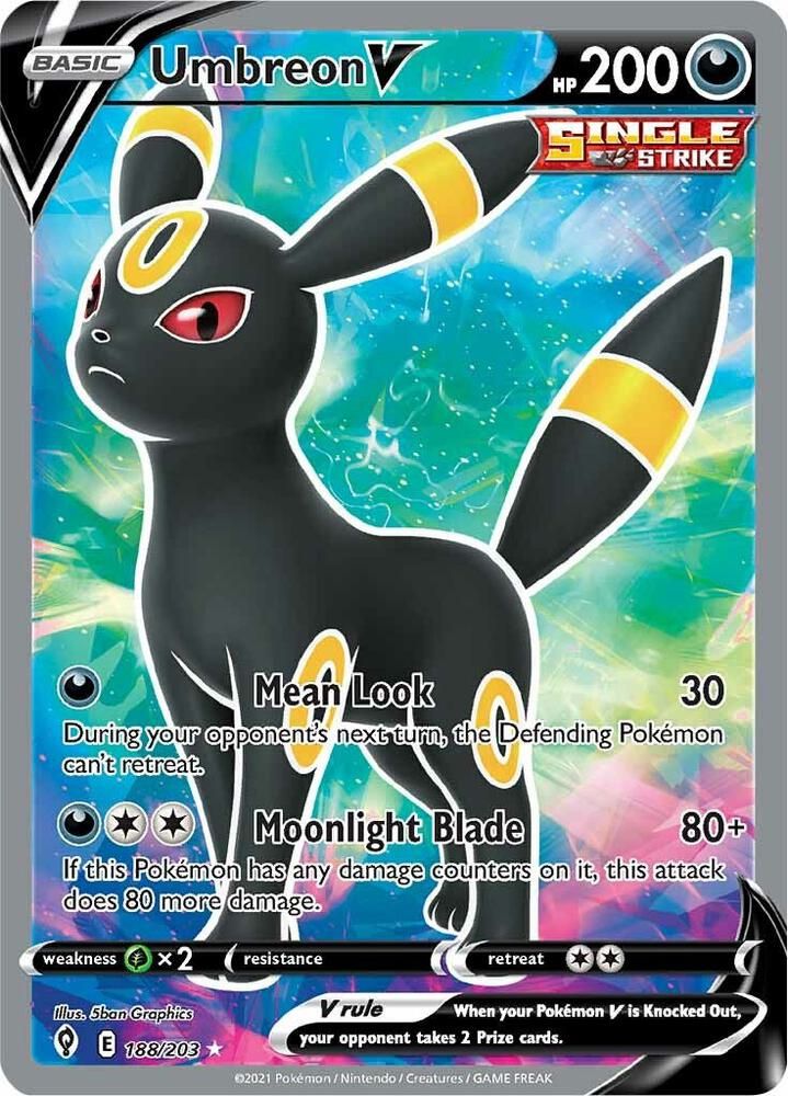 Umbreon V Full Art - SWSH07: Evolving Skies Real Time Price Data.