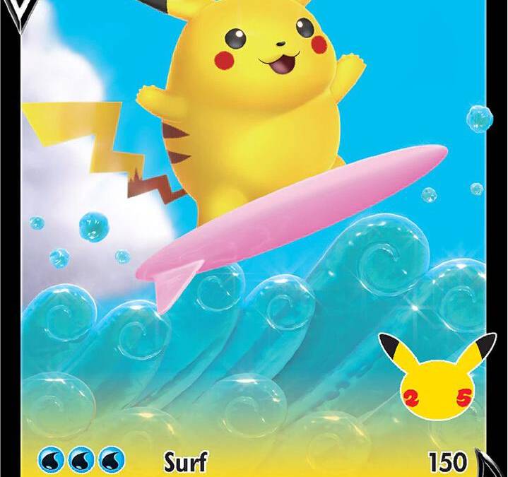 Surfing Pikachu V - Celebrations Real Time Price Data.