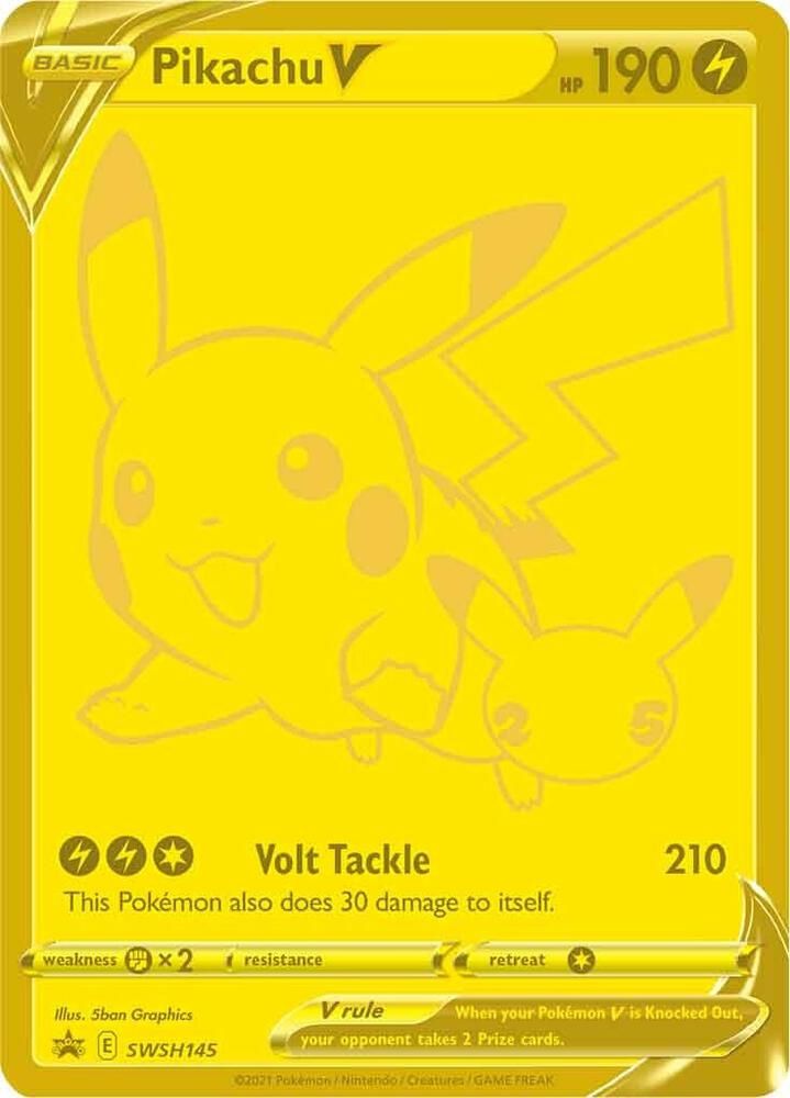 pikachu v pokemon card value Amazon.com: Pikachu V - Pokemon Black Star Promo - 3 Card Lot - SWSH061 -  SWSH063 - SWSH198 main image 1