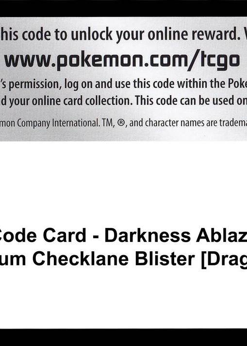 Code Card Darkness Ablaze Premium Checklane Blister Dragapult - SWSH03: Darkness Ablaze Real Time Price Data. Code Card Darkness Ablaze Premium Checklane Blister Dragapult - SWSH03: Darkness Ablaze Real Time Price Data.