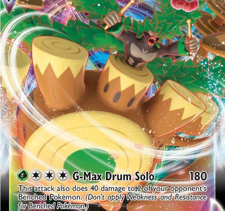 pokemon card rillaboom vmax price 18/192 |Vivid Imagination Cards and Collectibles Rebel Clash Singles Pokemon Rillaboom VMAX Fusion Strike