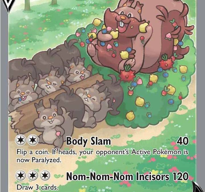 greedent v pokemon card TCG - Fusion Strike Full Art Holo 217/264 Greedent V (Alternate Full Art)