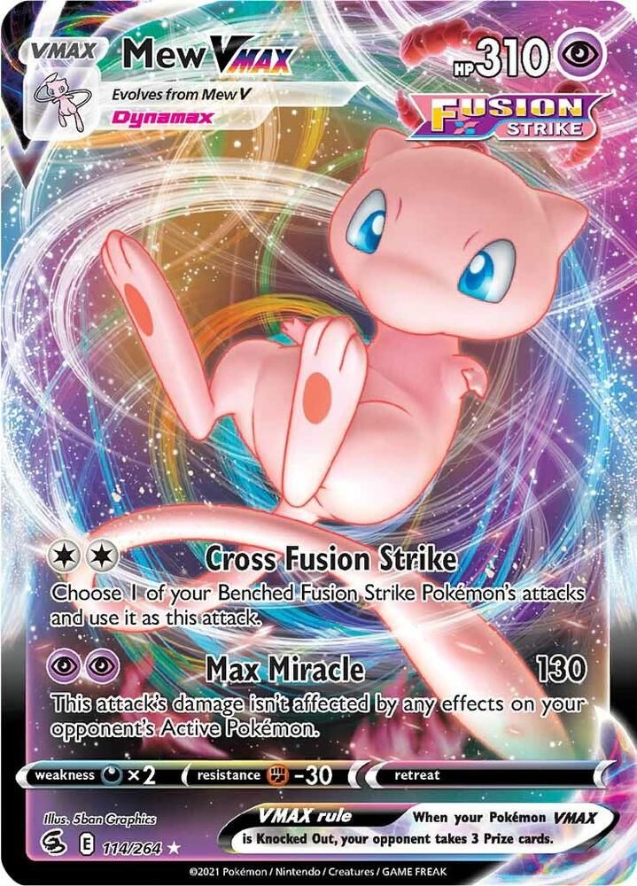 Mew VMAX - SWSH08: Fusion Strike Real Time Price Data.