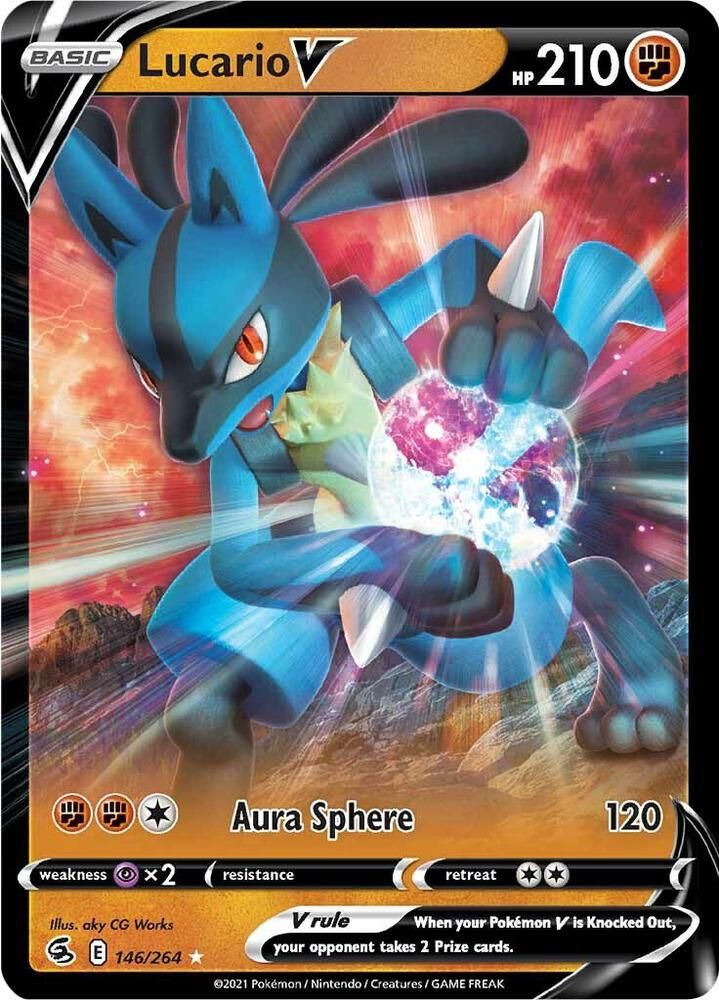 lucario v pokemon card value - VSTAR -SWSH291 - Black Star Promo When your Pokmon V is Knocked Out Lucario V SWSH213 SWSH: Sword
