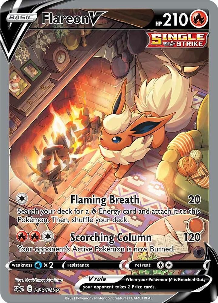 Flareon V SWSH179 - SWSH: Sword & Shield Promo Cards Real Time