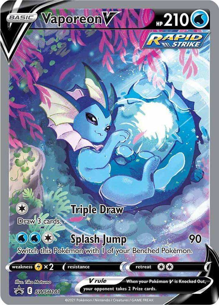 Vaporeon V SWSH181 - SWSH: Sword & Shield Promo Cards Real Time