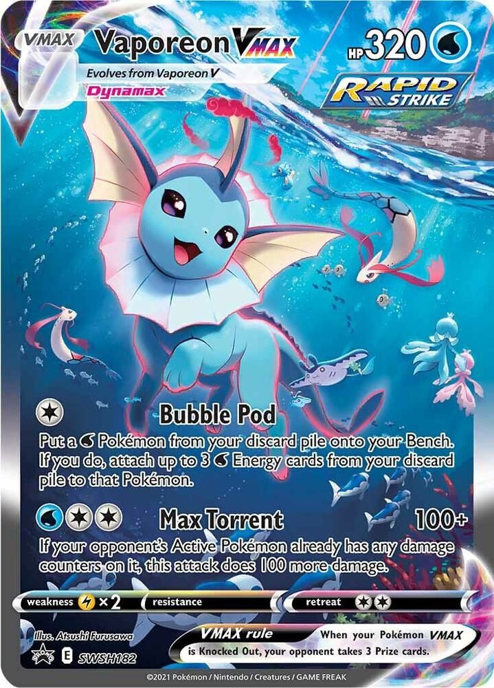 Vaporeon VMAX SWSH182 - SWSH: Sword & Shield Promo Cards Real Time