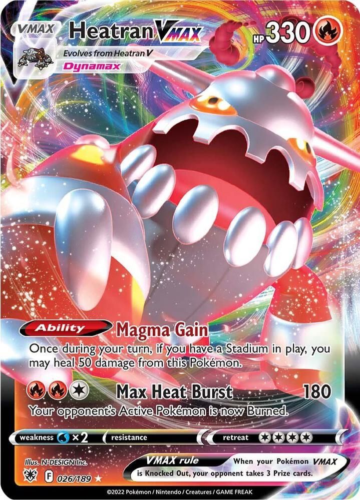 heatran vmax pokemon card price Heatran VMAX 026/189 (Full Art) Astral Radiance Near Mint Pokemon TCG