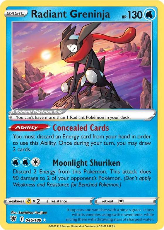 ash greninja pokemon card price ex 198/167 Twilight Masquerade Full Art Pokemon Secret Rare : Toys & Games Colorless Dancing Shuriken Flip 3 coins Radiant Greninja - SWSH10: Astral