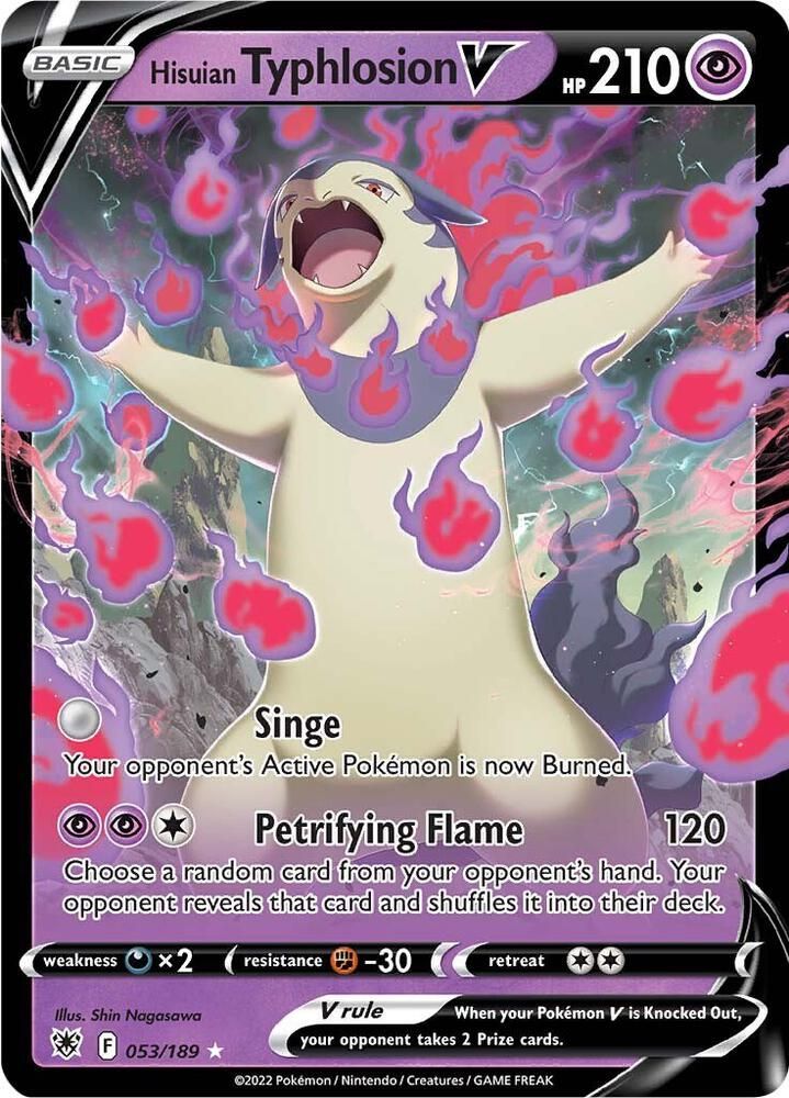 typhlosion v pokemon card value Hisuian - 053/189 Ultra Rare Your opponent reveals that card and shuffles it into their deck Pokemon SV10: Destined Rivals Ethan's