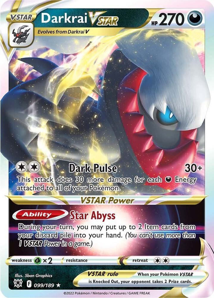 Darkrai VSTAR - SWSH10: Astral Radiance Real Time Price Data.