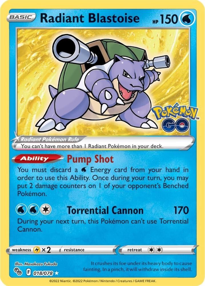 Radiant Blastoise - Pokemon GO Real Time Price Data.