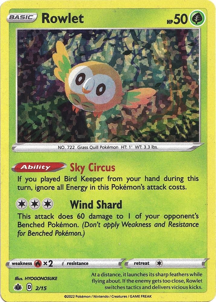 Rowlet 2 15 - McDonald's Promos 2022 Real Time Price Data.