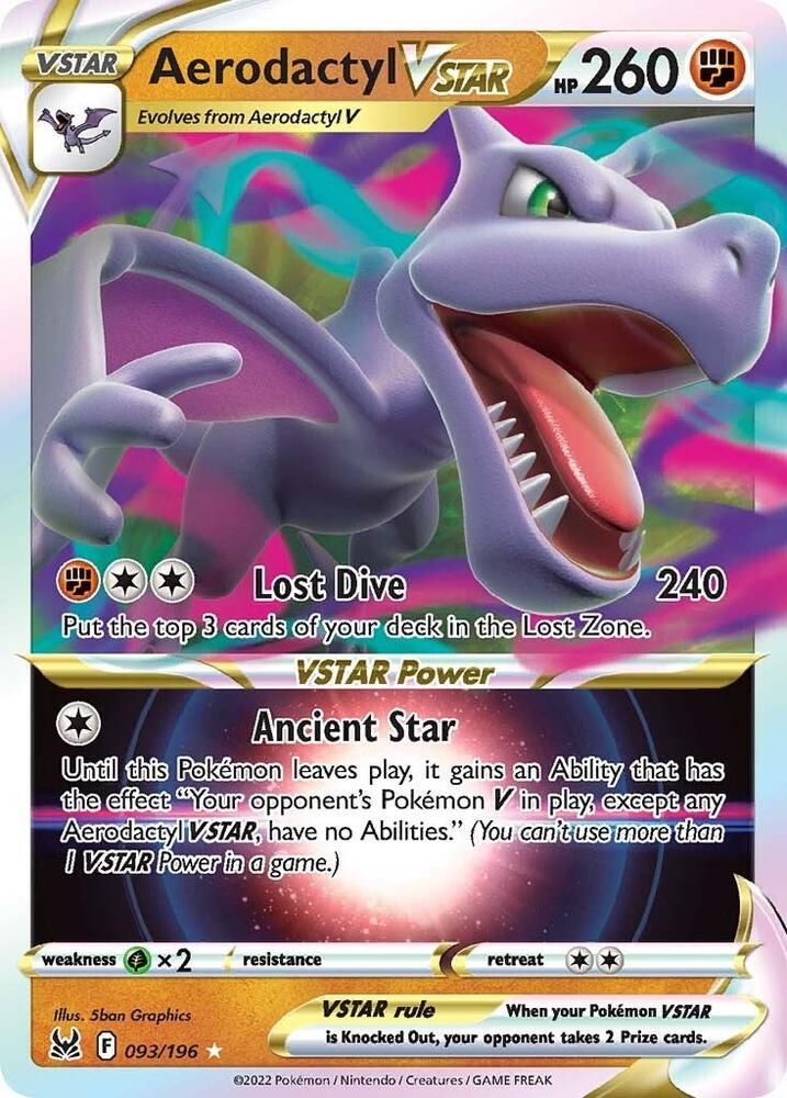 aerodactyl pokemon card vstar Aerodactyl VSTAR 093 – PokePlugZa main image 1