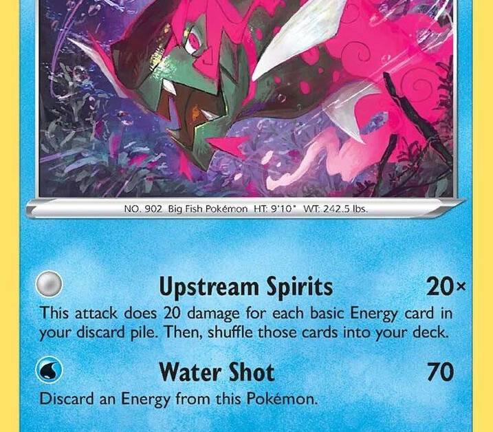 basculegion pokemon card value Hisuian SWSH205 - Astral Radiance Stamp Water Upstream Spirits (20) This attack does 20 damage for each basic Energy card in your discard pile Basculegion Pokemon Card Display Frame